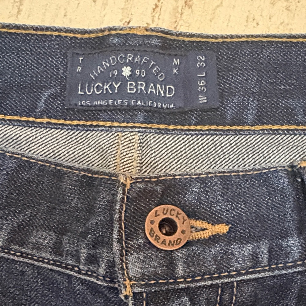 Lucky Brand Men's Blue Jeans Size 36 Vintage Straight - Picture 7 of 16